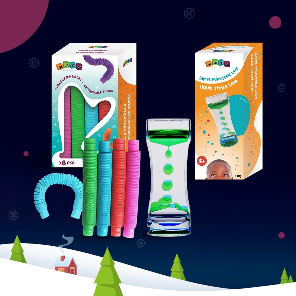Ensemble Sablier Liquide + Tubes Sensoriels
