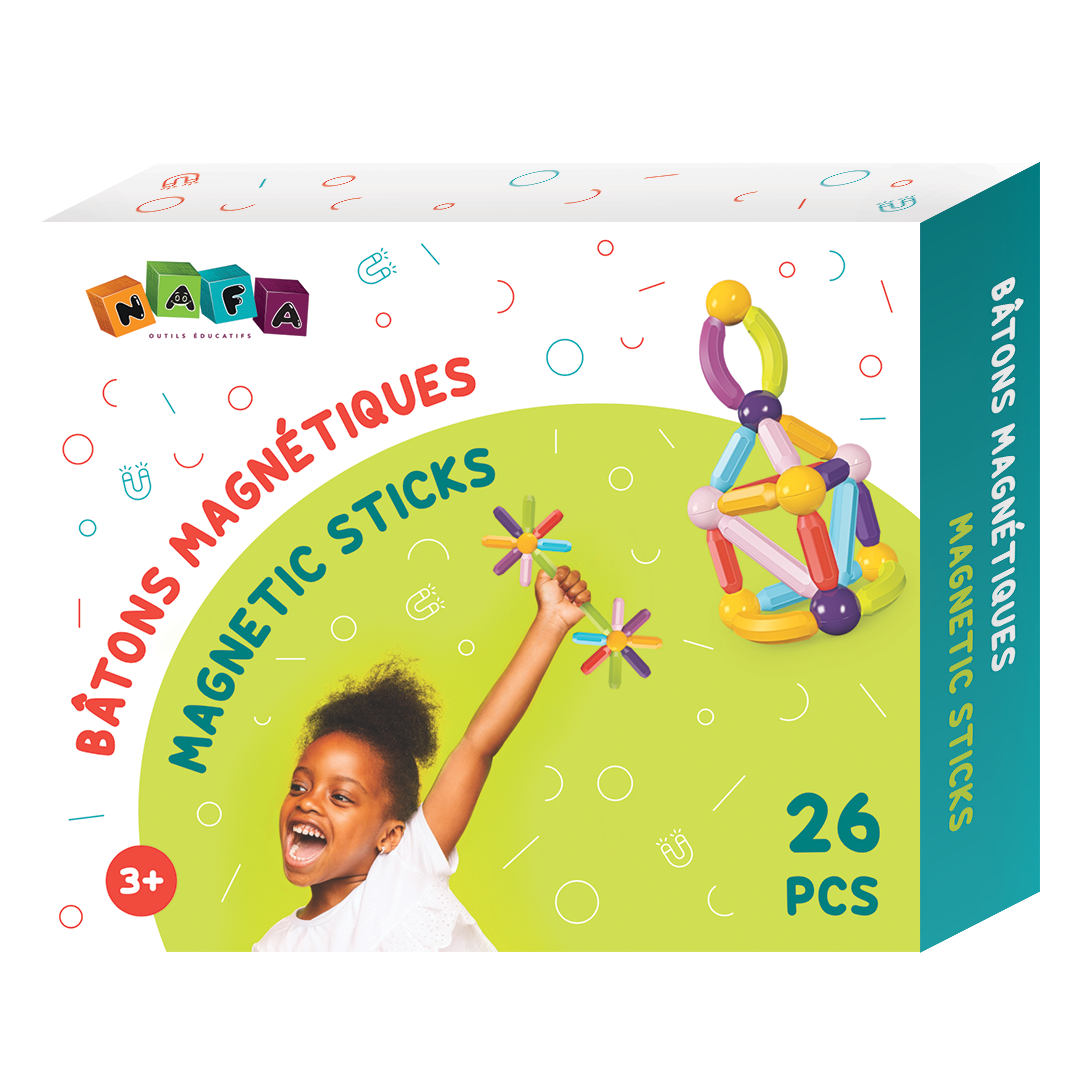 Bâtons de construction magnétiques - à partir de 3 ans