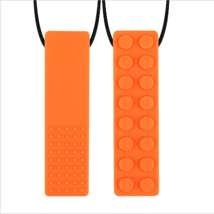 Collier à mâcher anti-stress brique