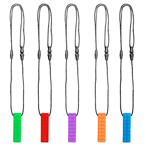 Collier à mâcher anti-stress brique